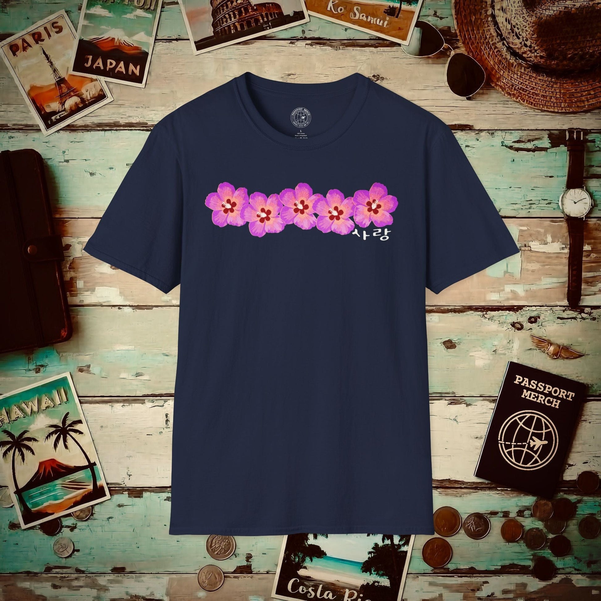 Five Pink Mugunghwa, Korea T-Shirt Navy / S
