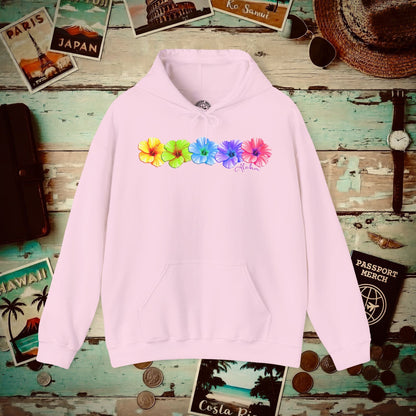 Five Vibrant Hibiscus, Hawaii Hoodie Light Pink / S