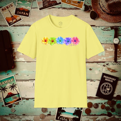 Five Vibrant Hibiscus, Hawaii T-Shirt Cornsilk / S