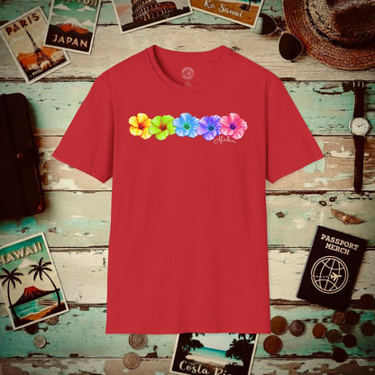 Five Vibrant Hibiscus, Hawaii T-Shirt Red / S