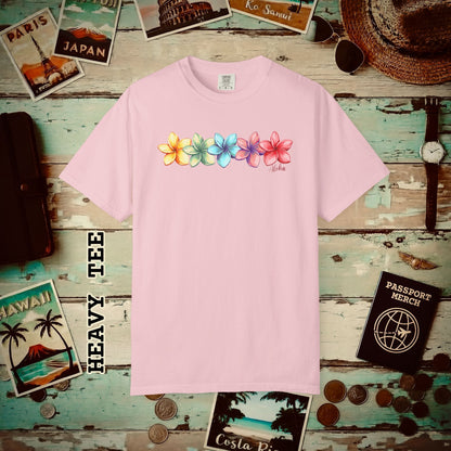 Five Vibrant Plumerias, Hawaii Heavy Tee Blossom / S