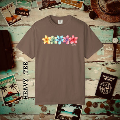 Five Vibrant Plumerias, Hawaii Heavy Tee Espresso / S
