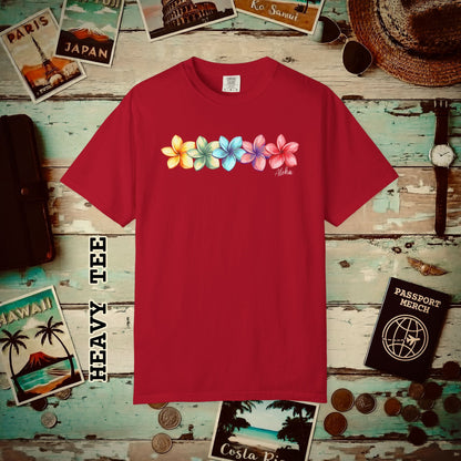 Five Vibrant Plumerias, Hawaii Heavy Tee Red / S