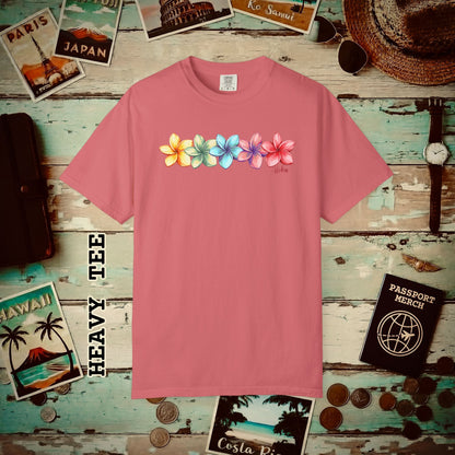 Five Vibrant Plumerias, Hawaii Heavy Tee Watermelon / S