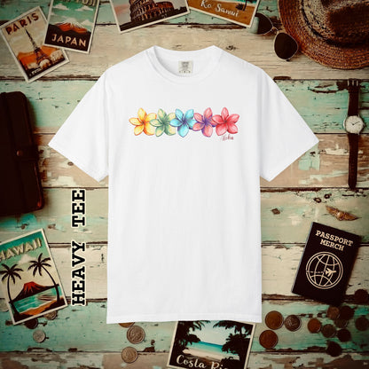 Five Vibrant Plumerias, Hawaii Heavy Tee White / S