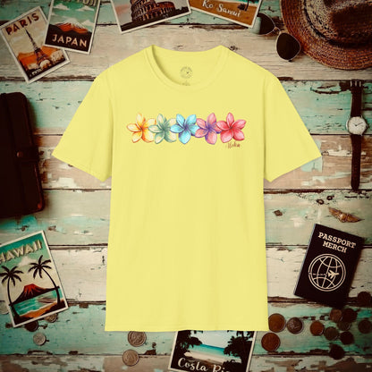 Five Vibrant Plumerias, Hawaii T-Shirt Cornsilk / S