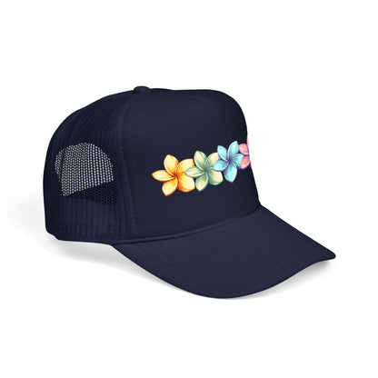 Five Vibrant Plumerias, Hawaii Trucker Hat