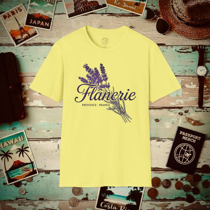 Flanerie, Provence Lavenders, France T-Shirt Cornsilk / S