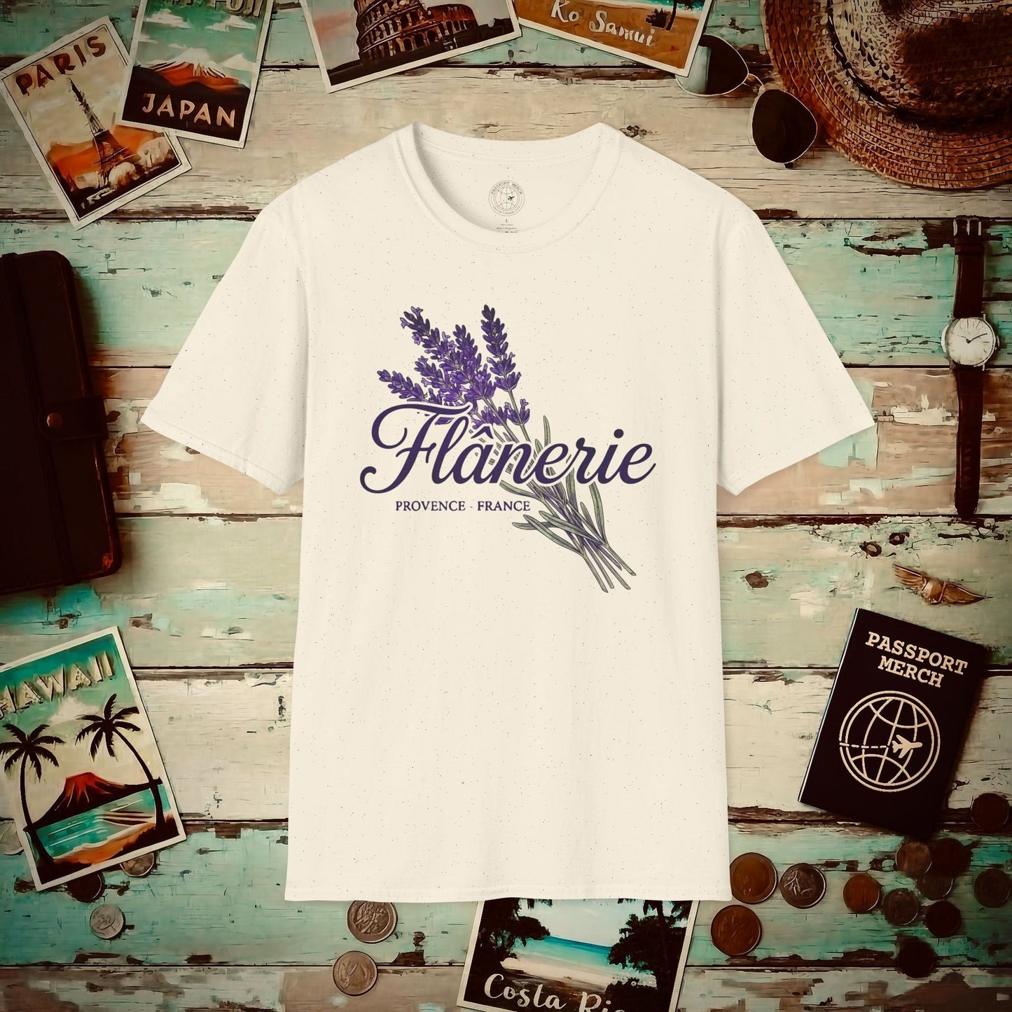 Flanerie, Provence Lavenders, France T-Shirt Natural / S