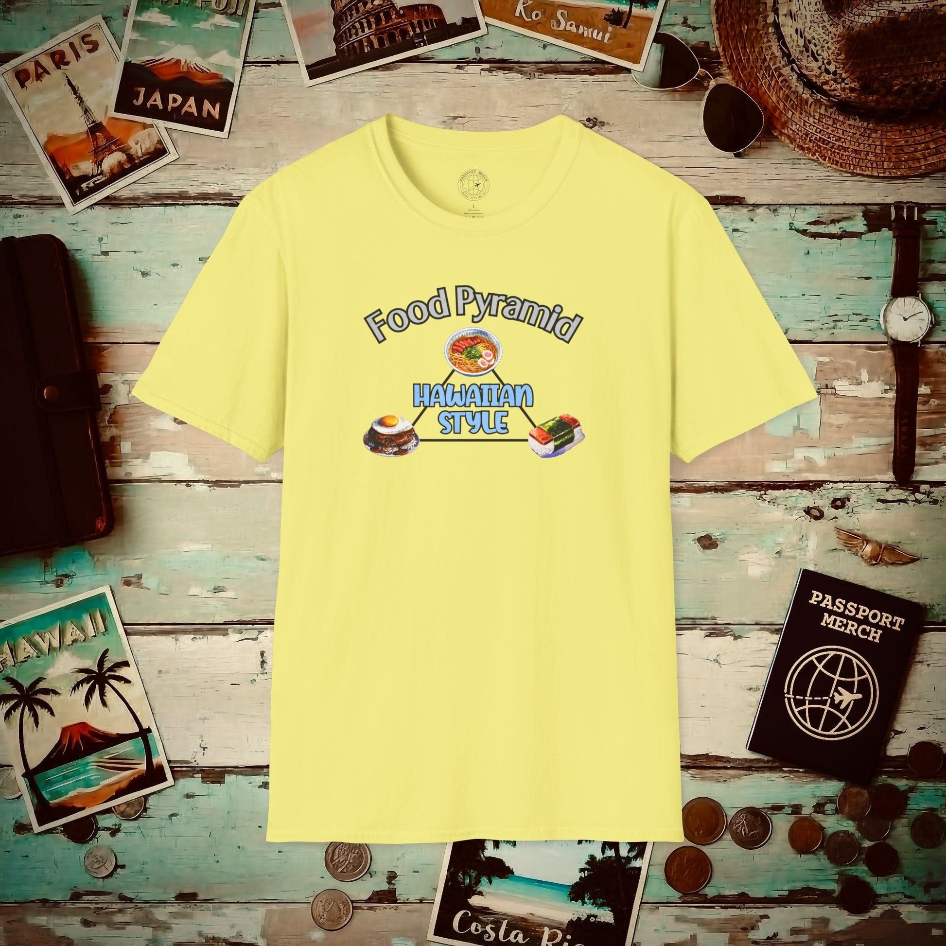 Food Pyramid Hawaiian Style T-Shirt Cornsilk / S