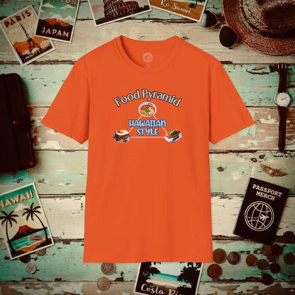 Food Pyramid Hawaiian Style T-Shirt Orange / S