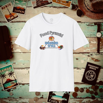 Food Pyramid Hawaiian Style T-Shirt White / S