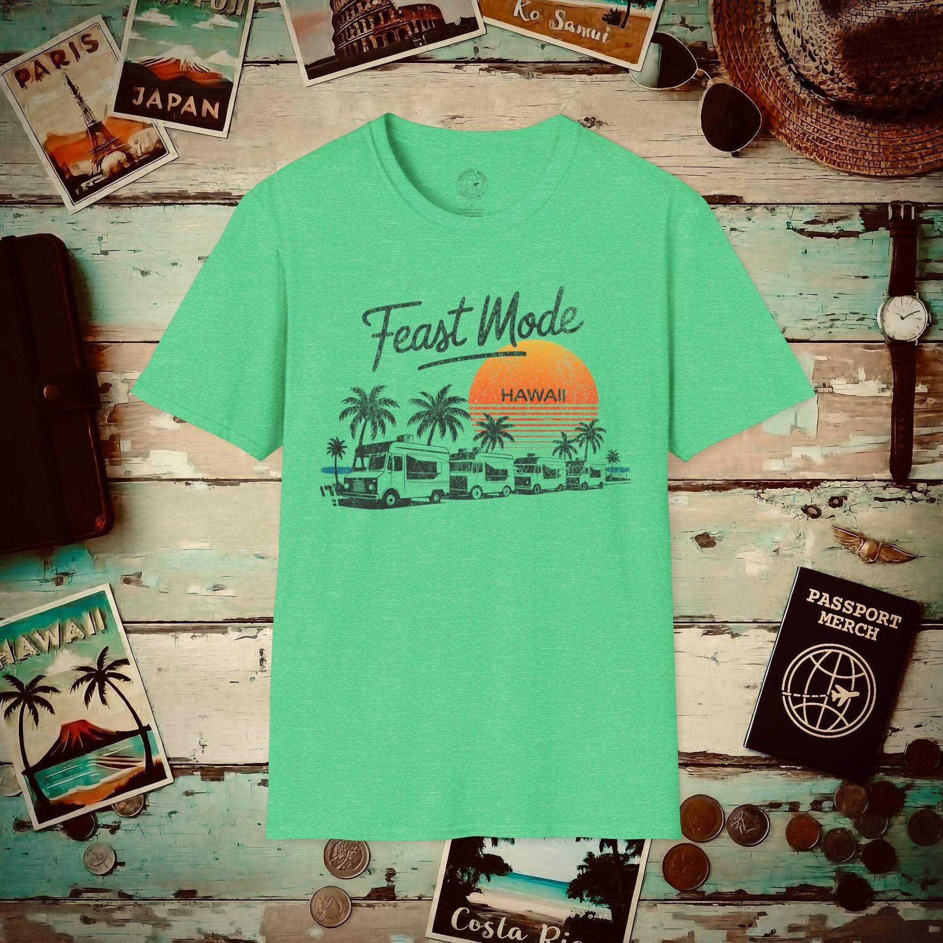 Food Truck Feast Mode, Hawaii T-Shirt Heather Irish Green / S