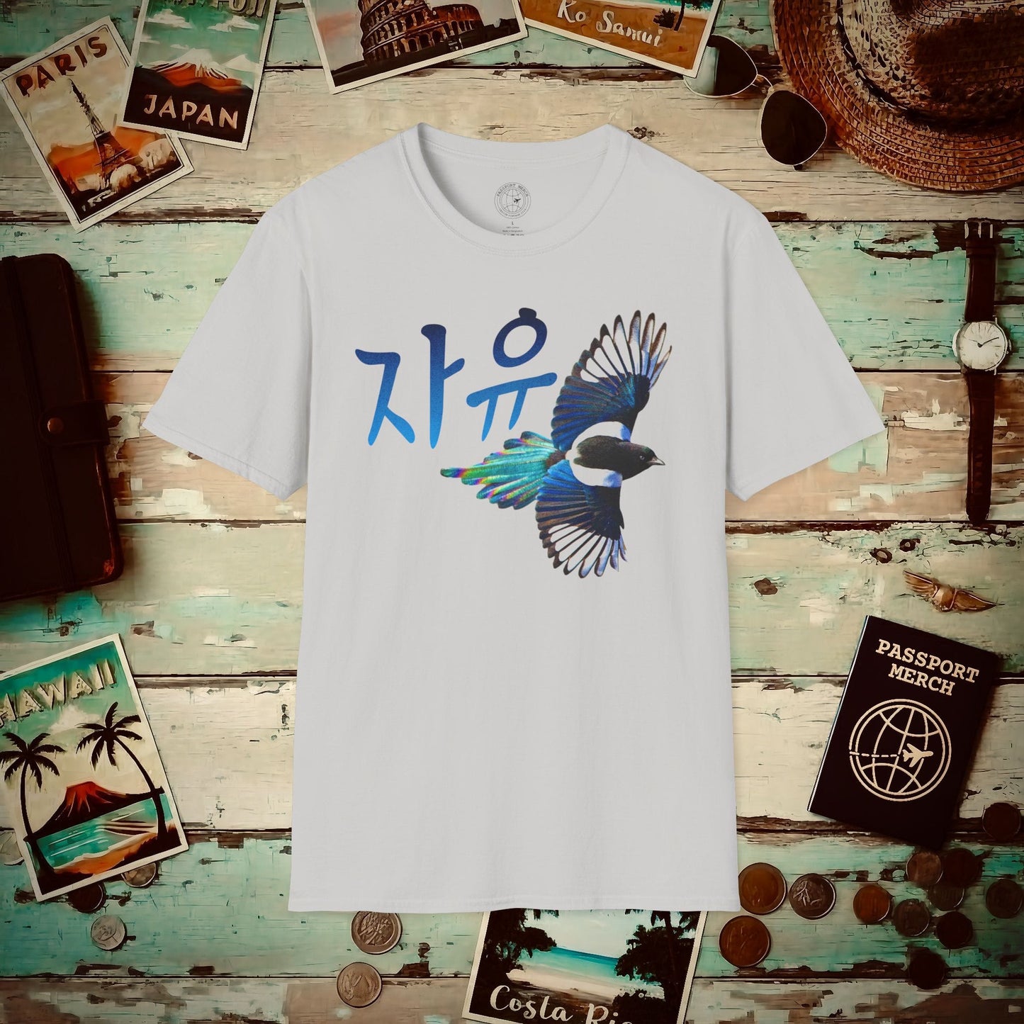 Freedom (Jayu) Magpie, Korea T-Shirt Ice Grey / S