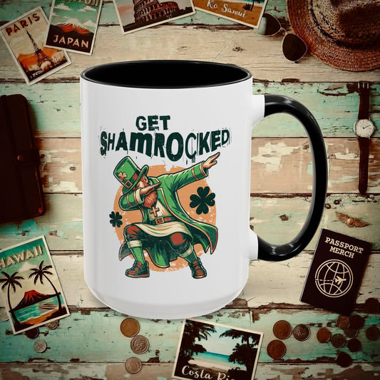 Get Shamrocked, Ireland 15oz Mug Black / 15oz