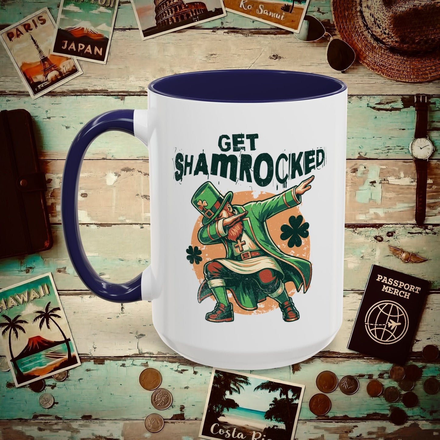 Get Shamrocked, Ireland 15oz Mug Navy / 15oz
