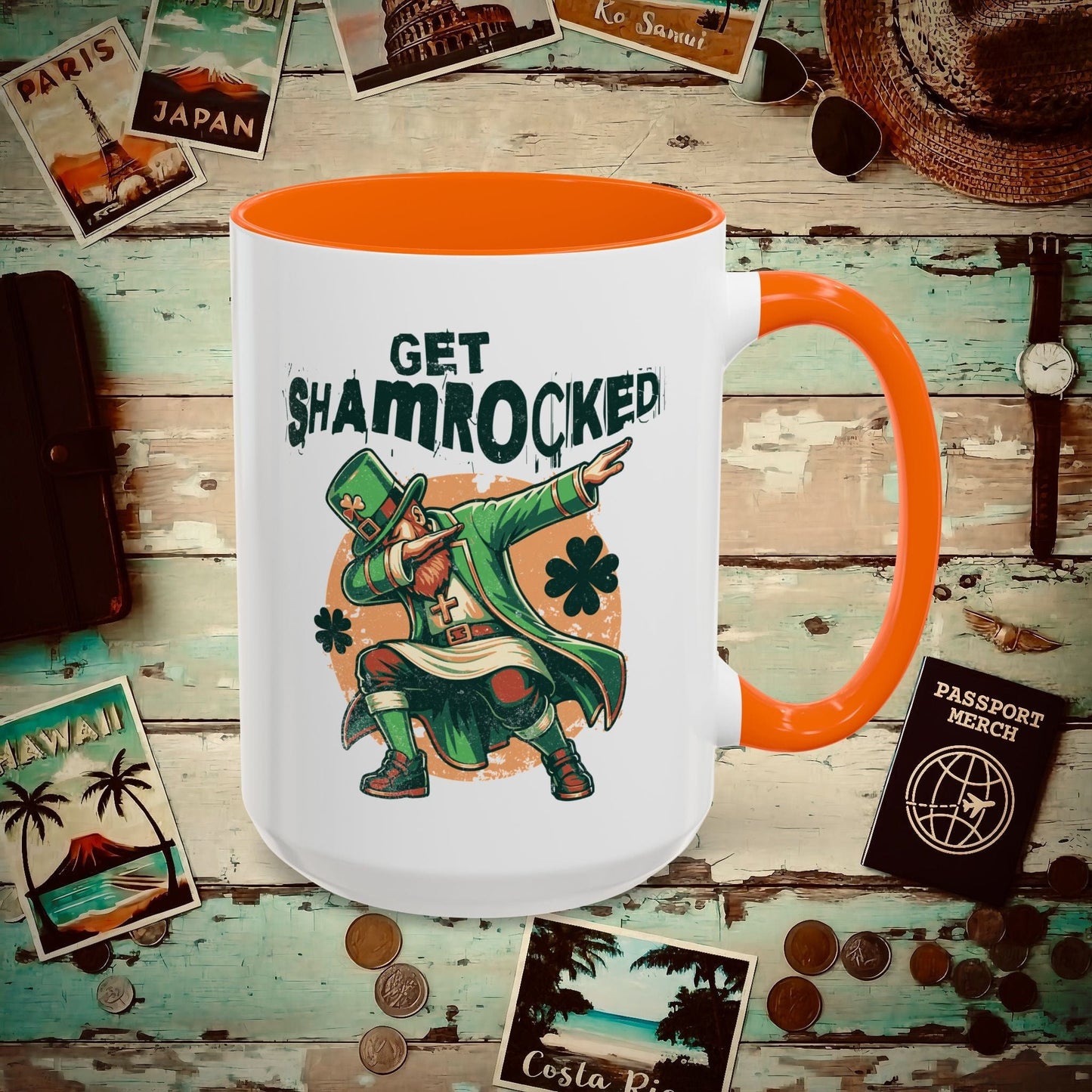 Get Shamrocked, Ireland 15oz Mug Orange / 15oz