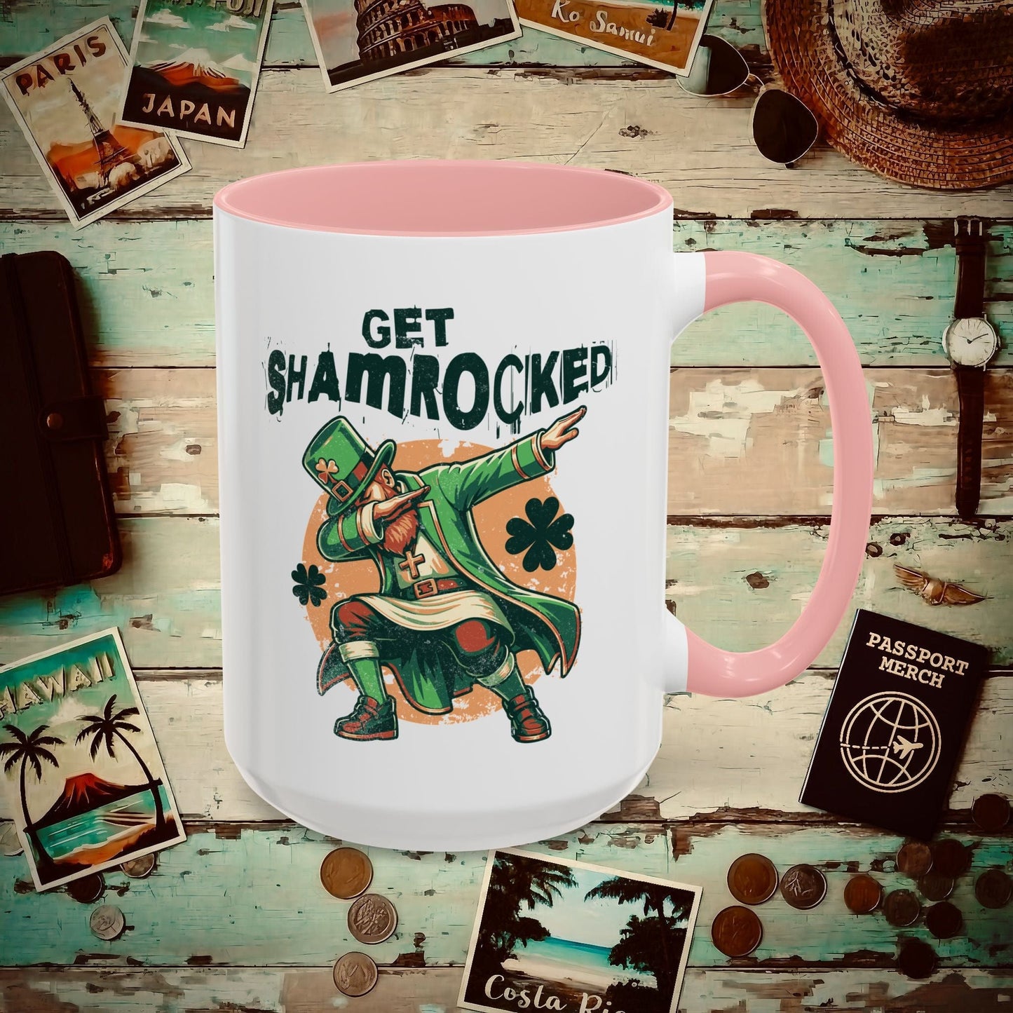 Get Shamrocked, Ireland 15oz Mug Pink / 15oz