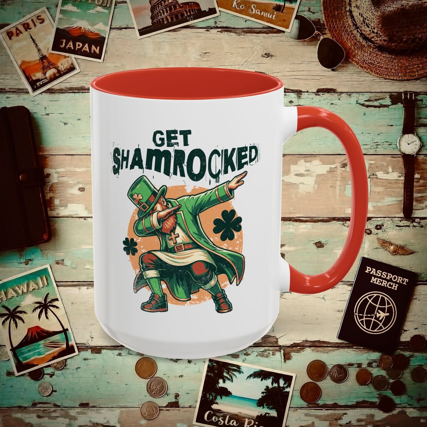 Get Shamrocked, Ireland 15oz Mug Red / 15oz