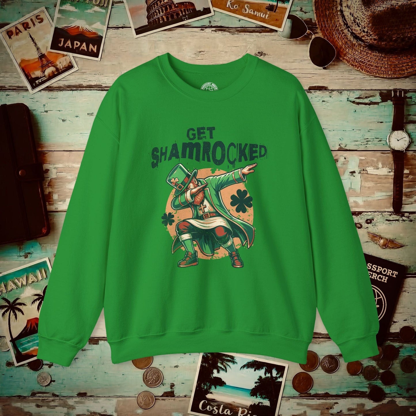 Get Shamrocked, Ireland Crewneck Irish Green / S