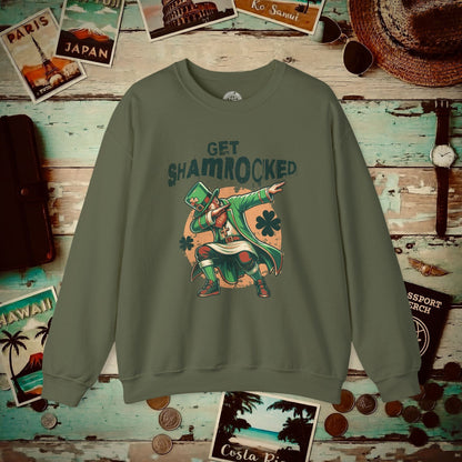 Get Shamrocked, Ireland Crewneck Military Green / S