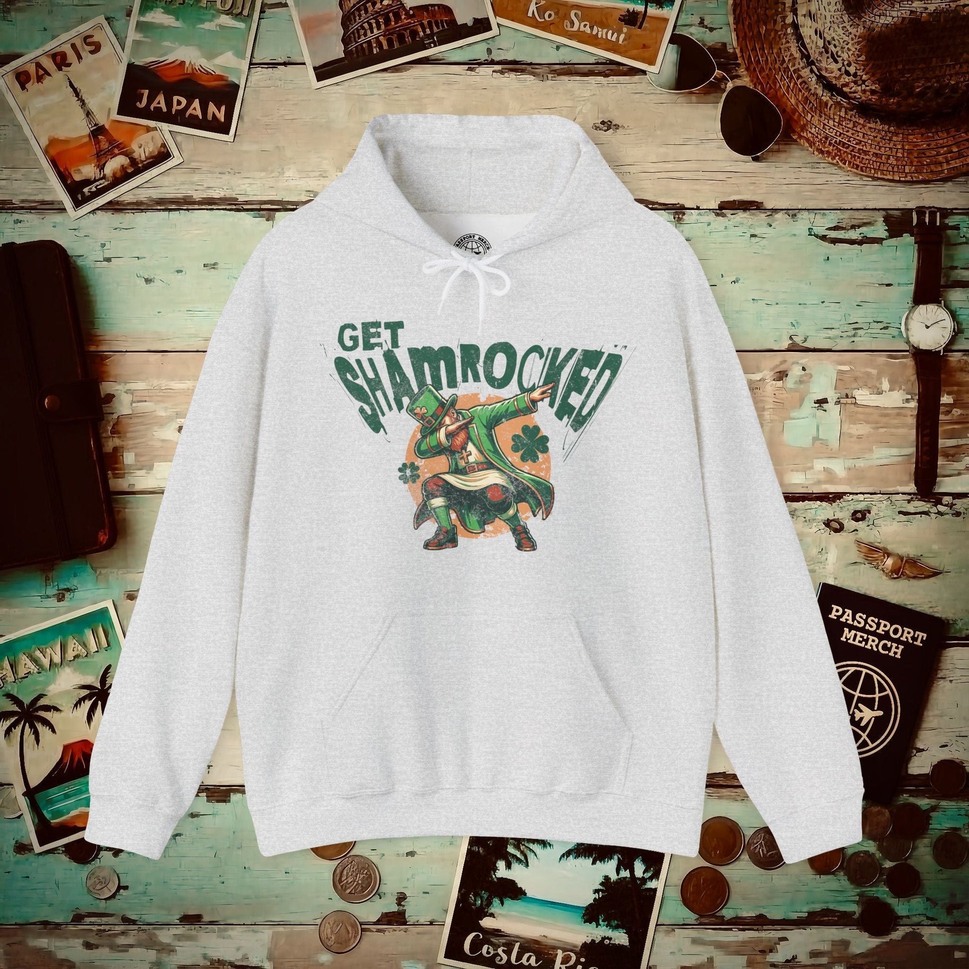 Get Shamrocked, Ireland Hoodie Ash / S