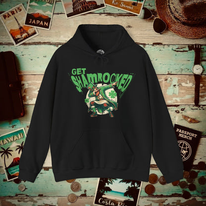 Get Shamrocked, Ireland Hoodie Black / S
