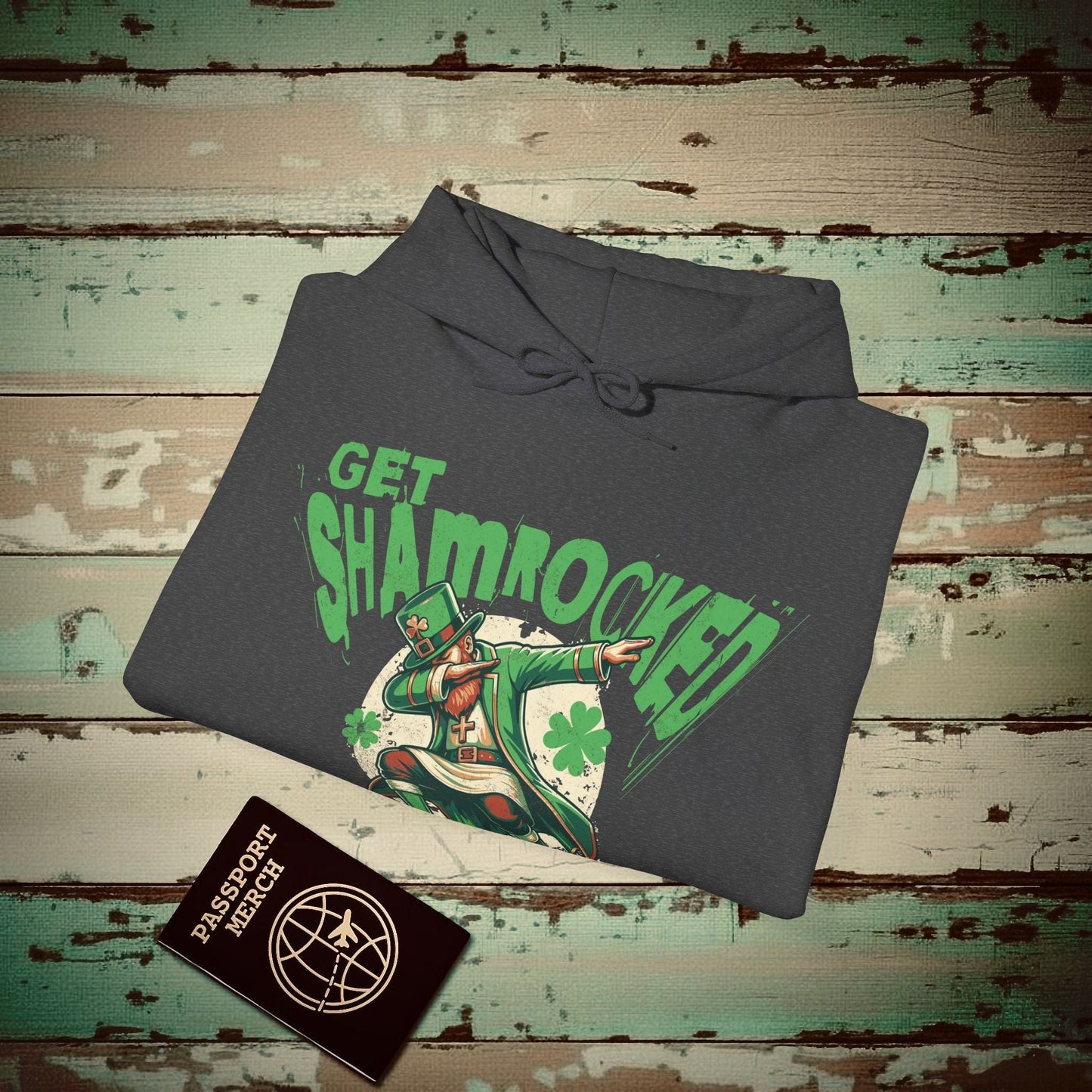 Get Shamrocked, Ireland Hoodie Dark Heather / S