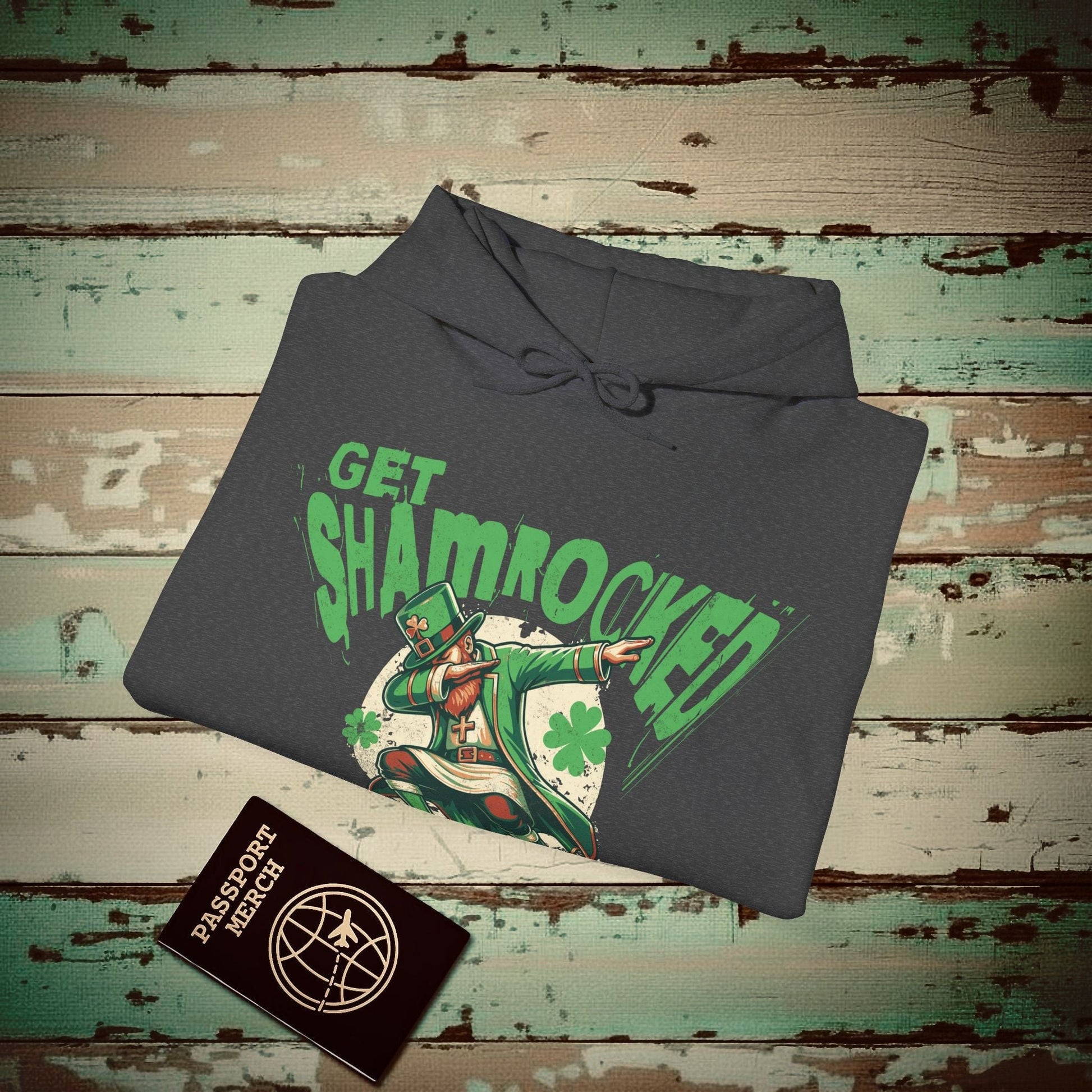 Get Shamrocked, Ireland Hoodie Dark Heather / S