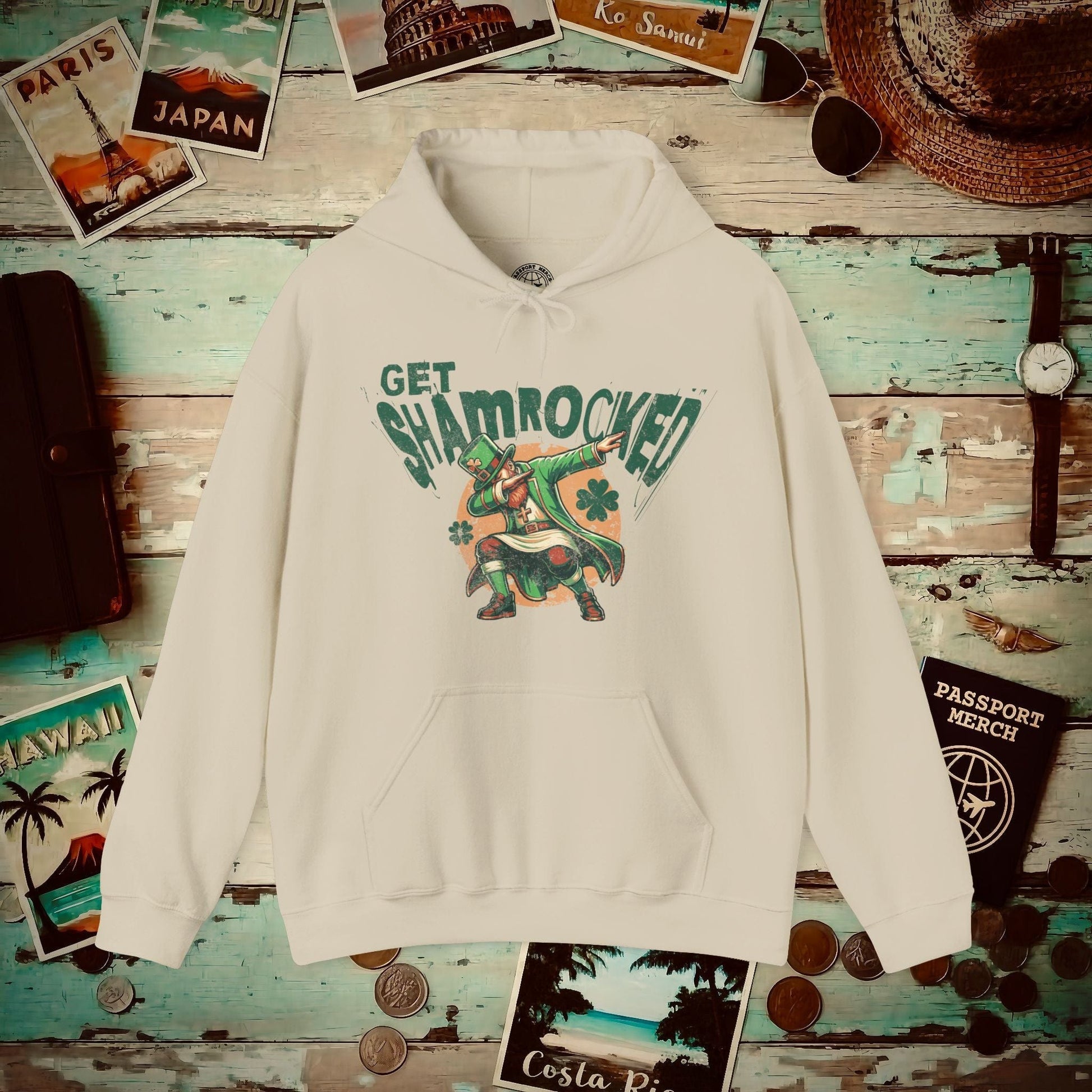 Get Shamrocked, Ireland Hoodie Sand / S