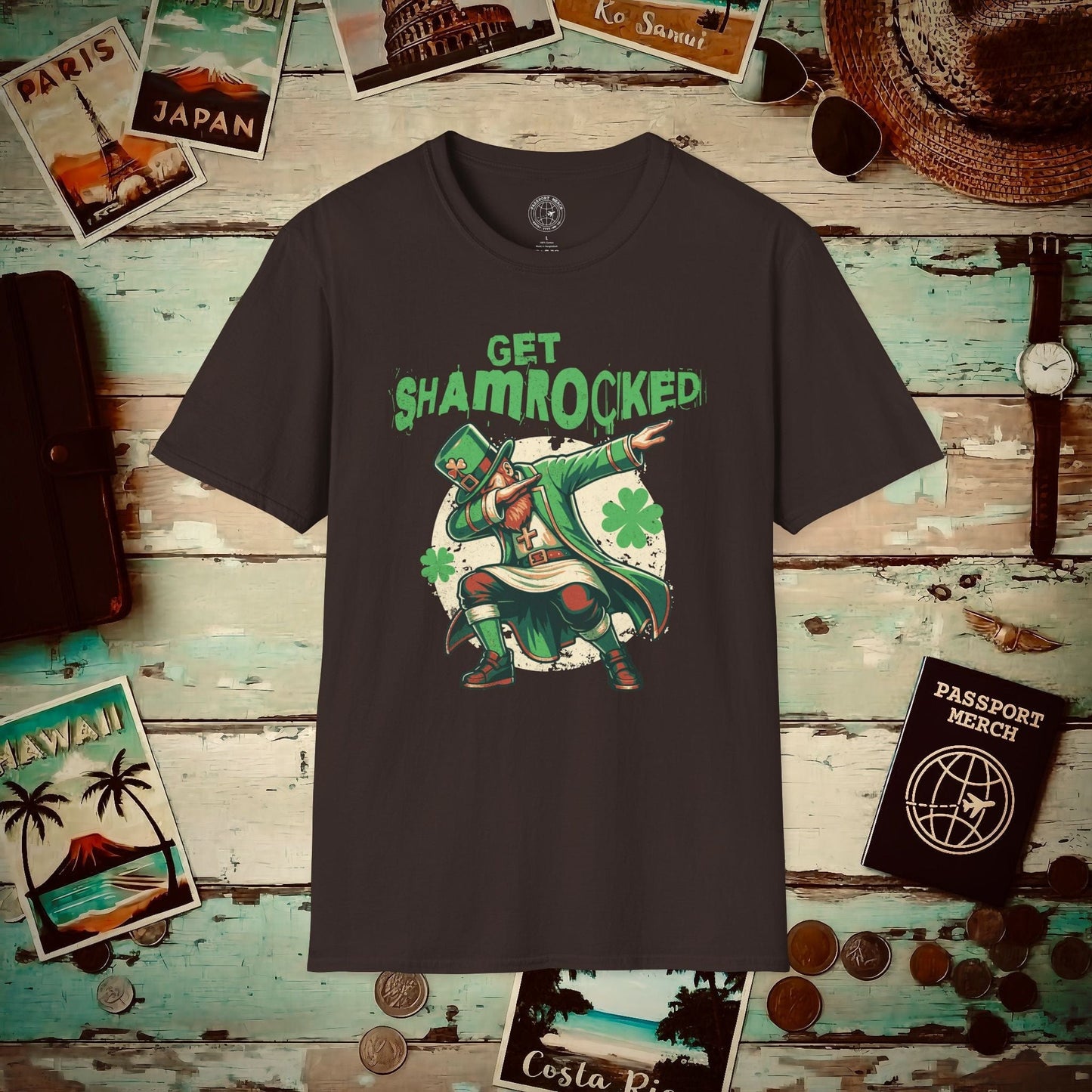 Get Shamrocked, Ireland T-Shirt Dark Chocolate / S