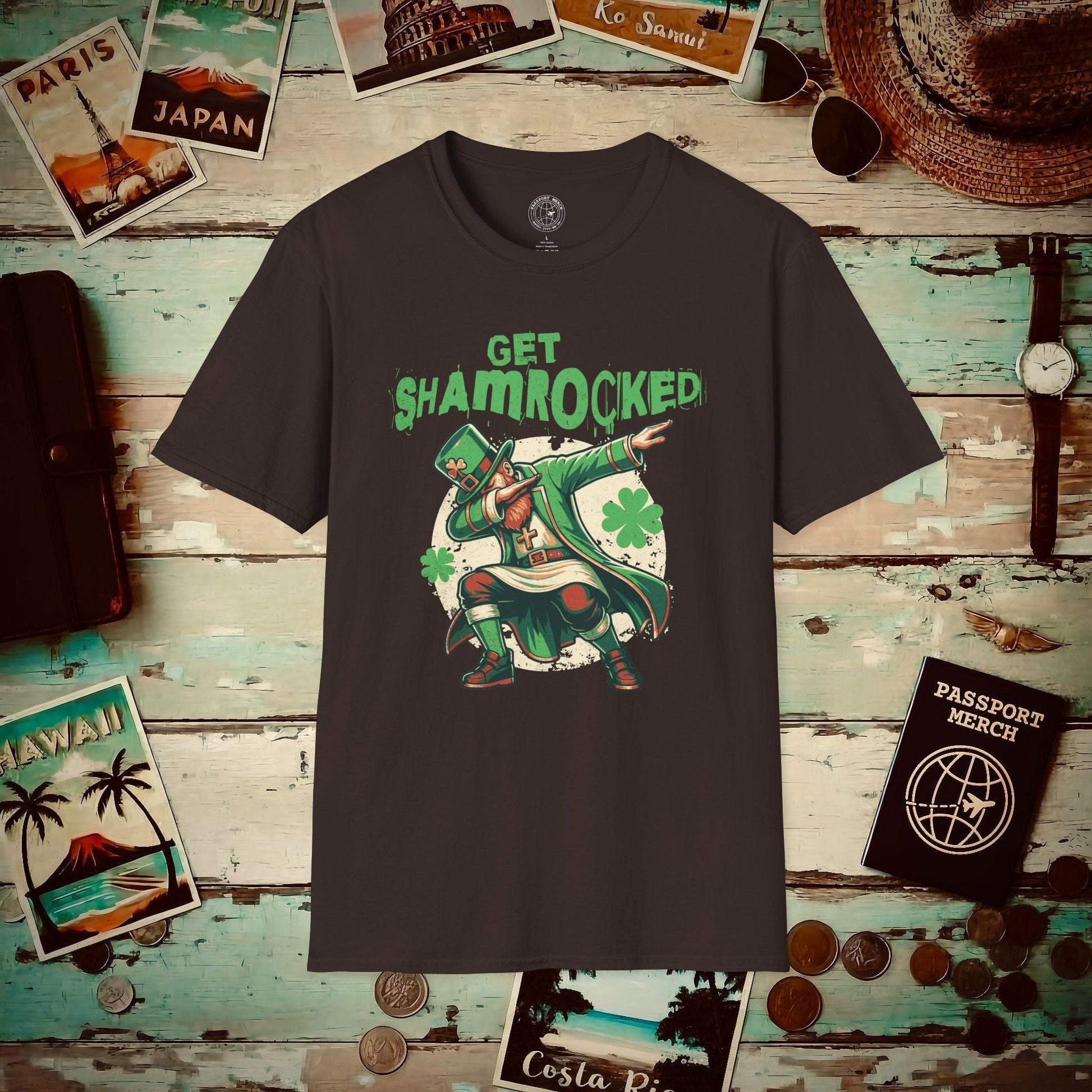 Get Shamrocked, Ireland T-Shirt Dark Chocolate / S