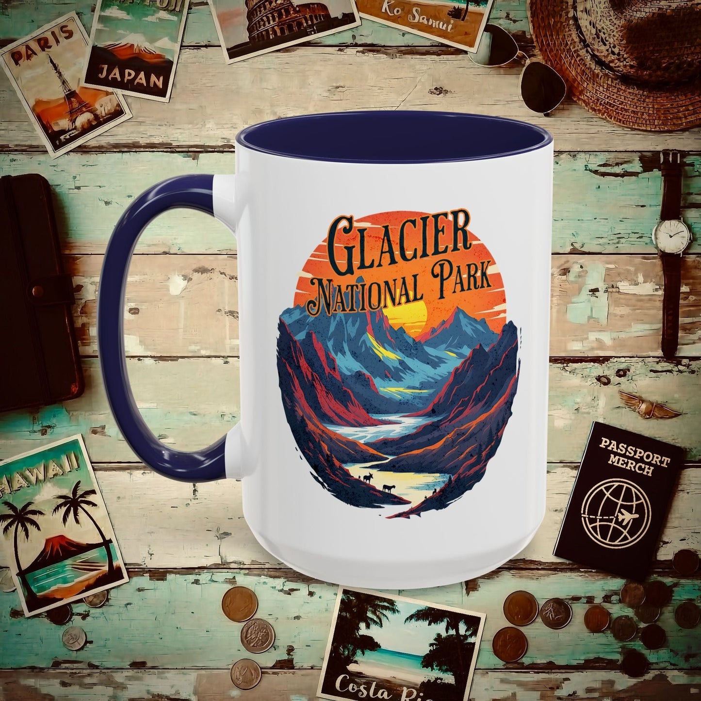 Glacier National Park, Montana 15oz Mug Navy / 15oz