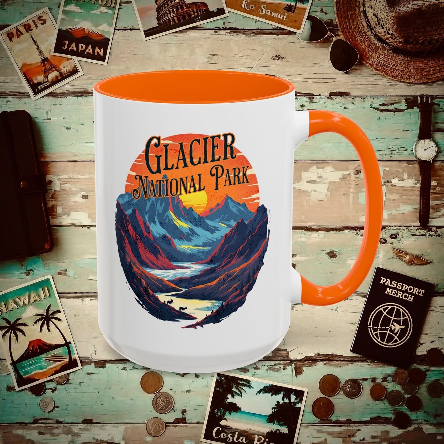Glacier National Park, Montana 15oz Mug Orange / 15oz