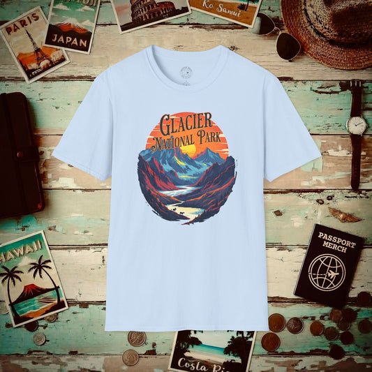 Glacier National Park, Montana T-Shirt Light Blue / S