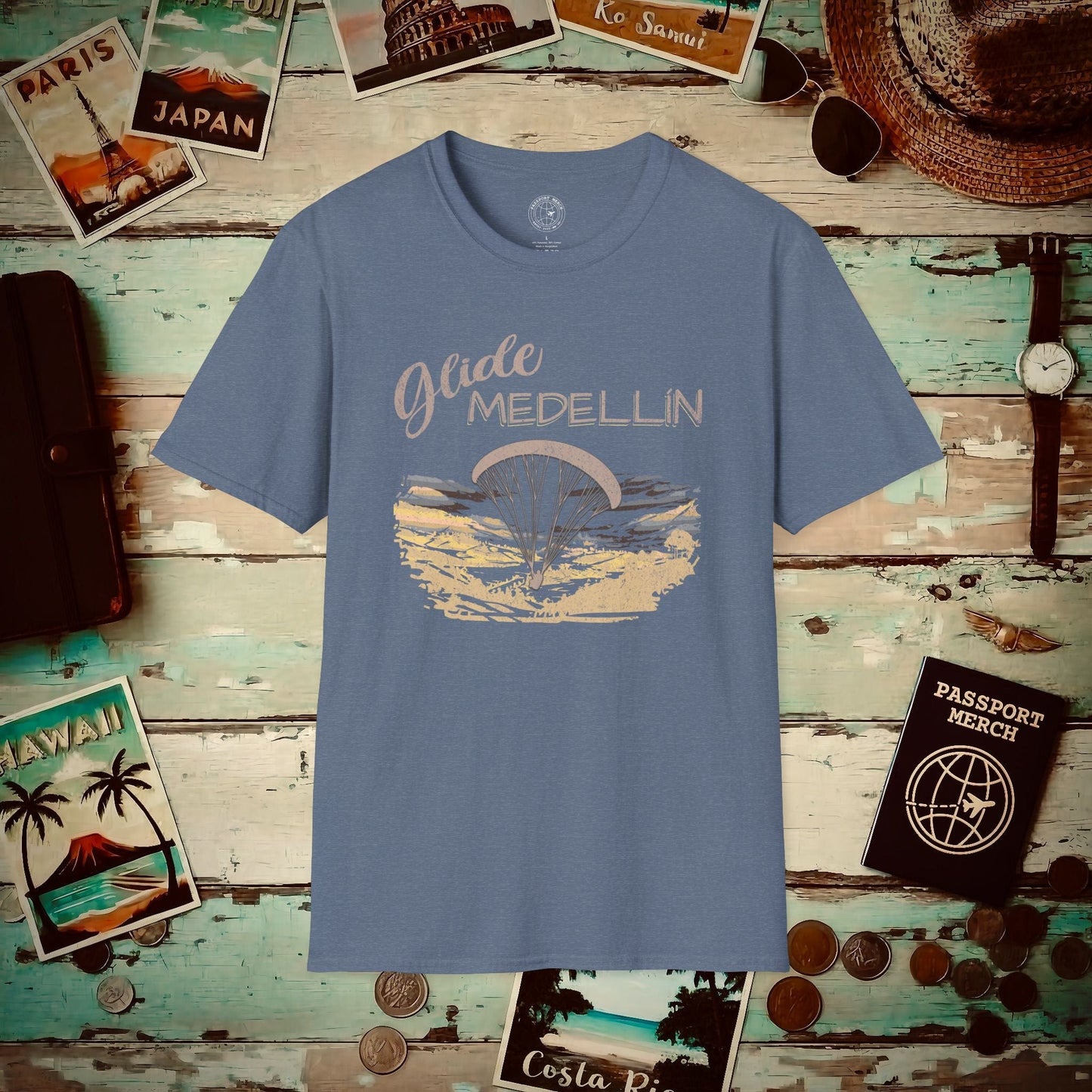 Glide Medellín, Columbia T-Shirt Heather Indigo / S