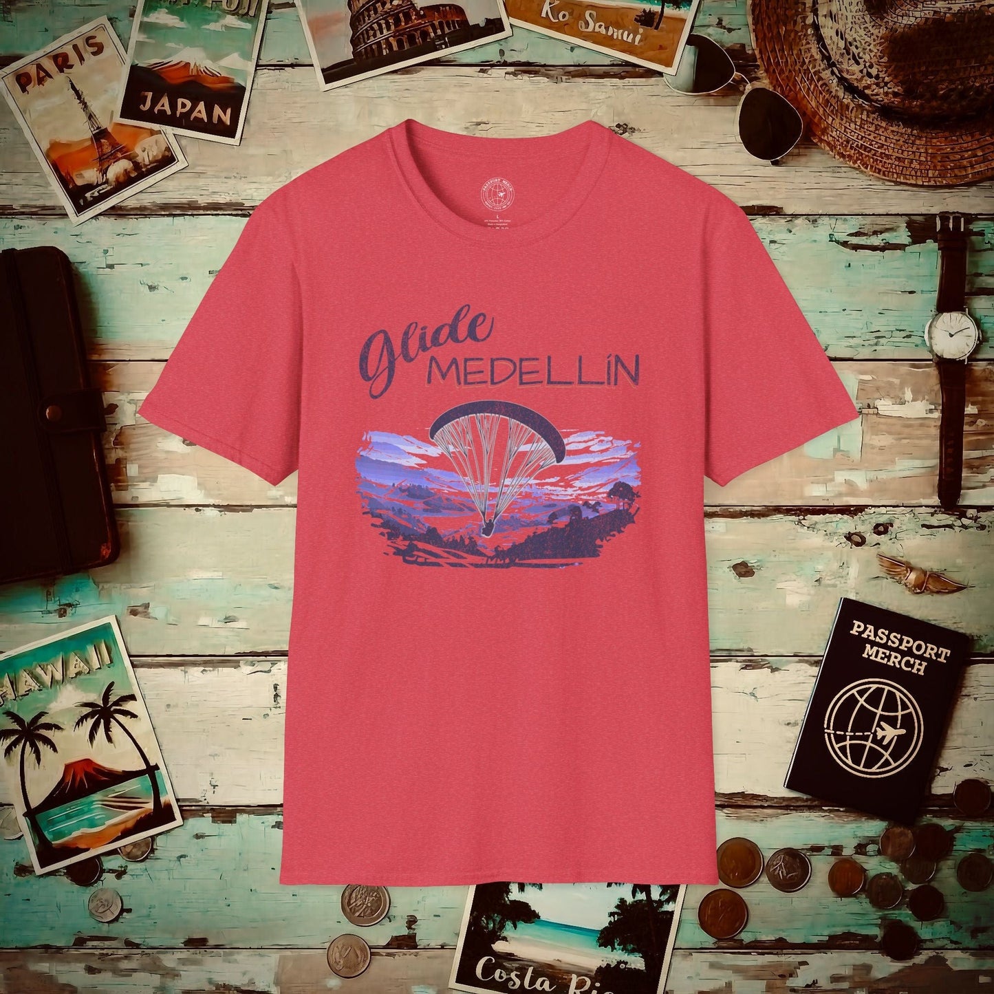 Glide Medellín, Columbia T-Shirt Heather Red / S