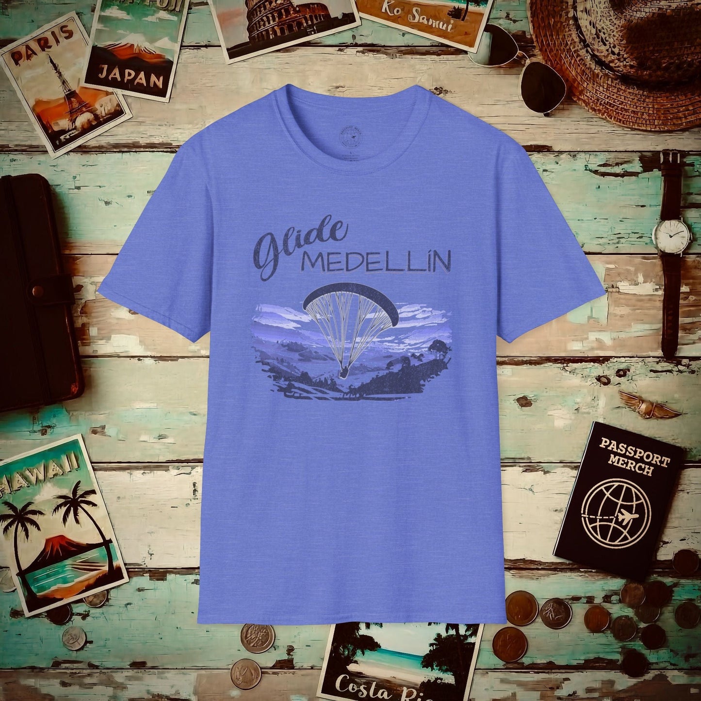 Glide Medellín, Columbia T-Shirt Heather Royal / S