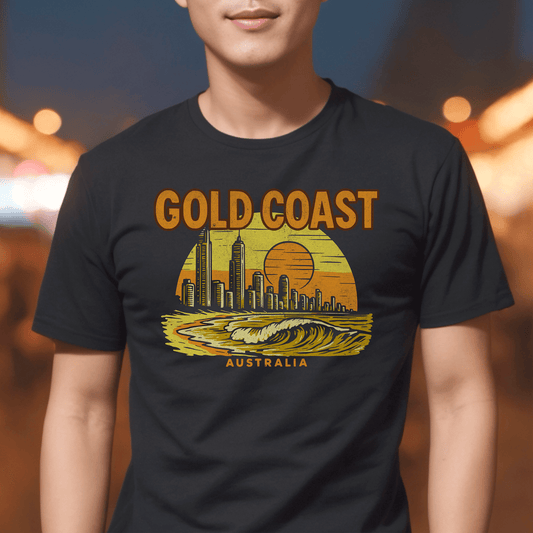 Gold Coast, Australia - 80's Vintage T-Shirt Black / S