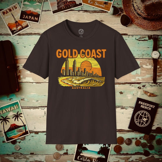 Gold Coast, Australia - 80's Vintage T-Shirt Dark Chocolate / S