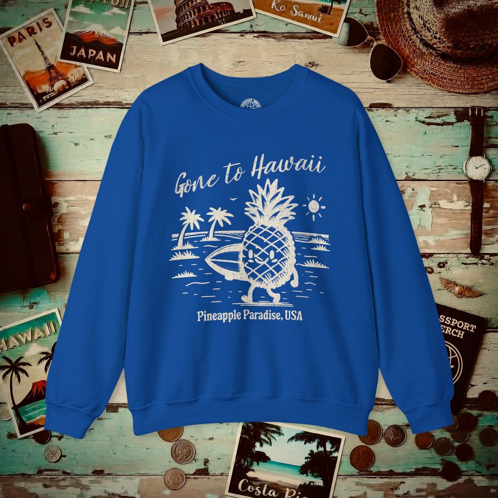 Gone to Hawaii, Pineapple Paradise Crewneck Royal / S