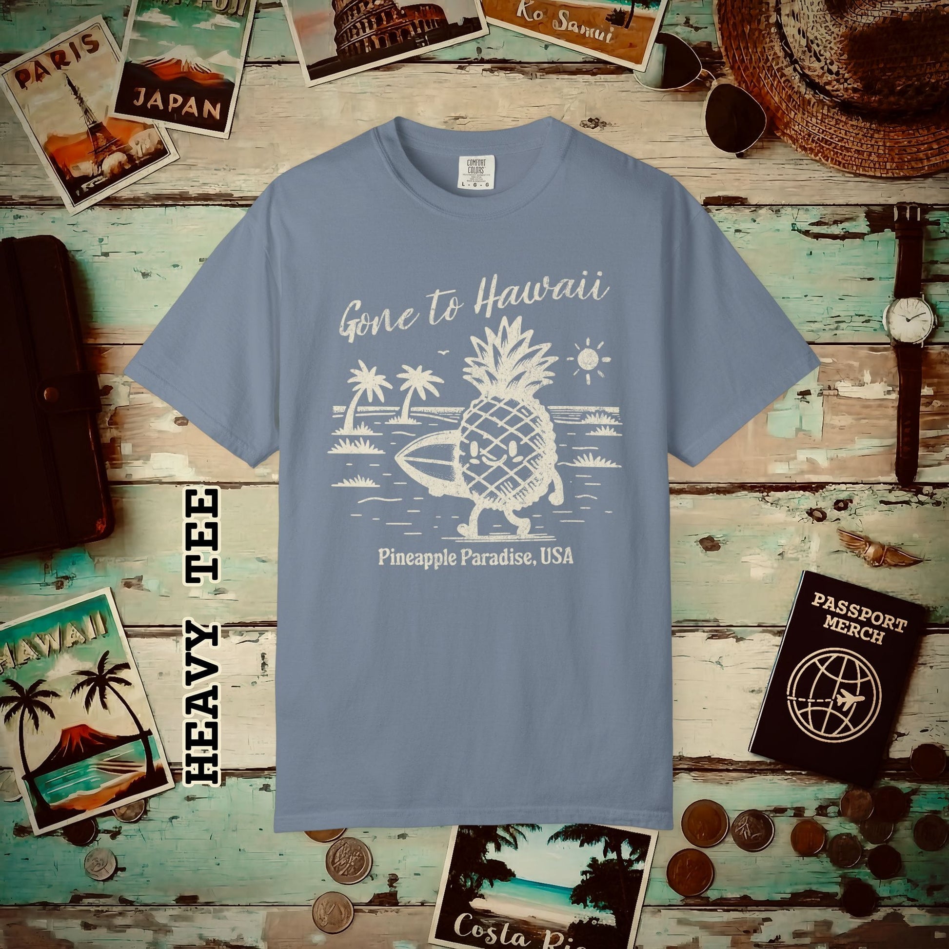Gone to Hawaii, Pineapple Paradise Heavy Tee Blue Jean / S