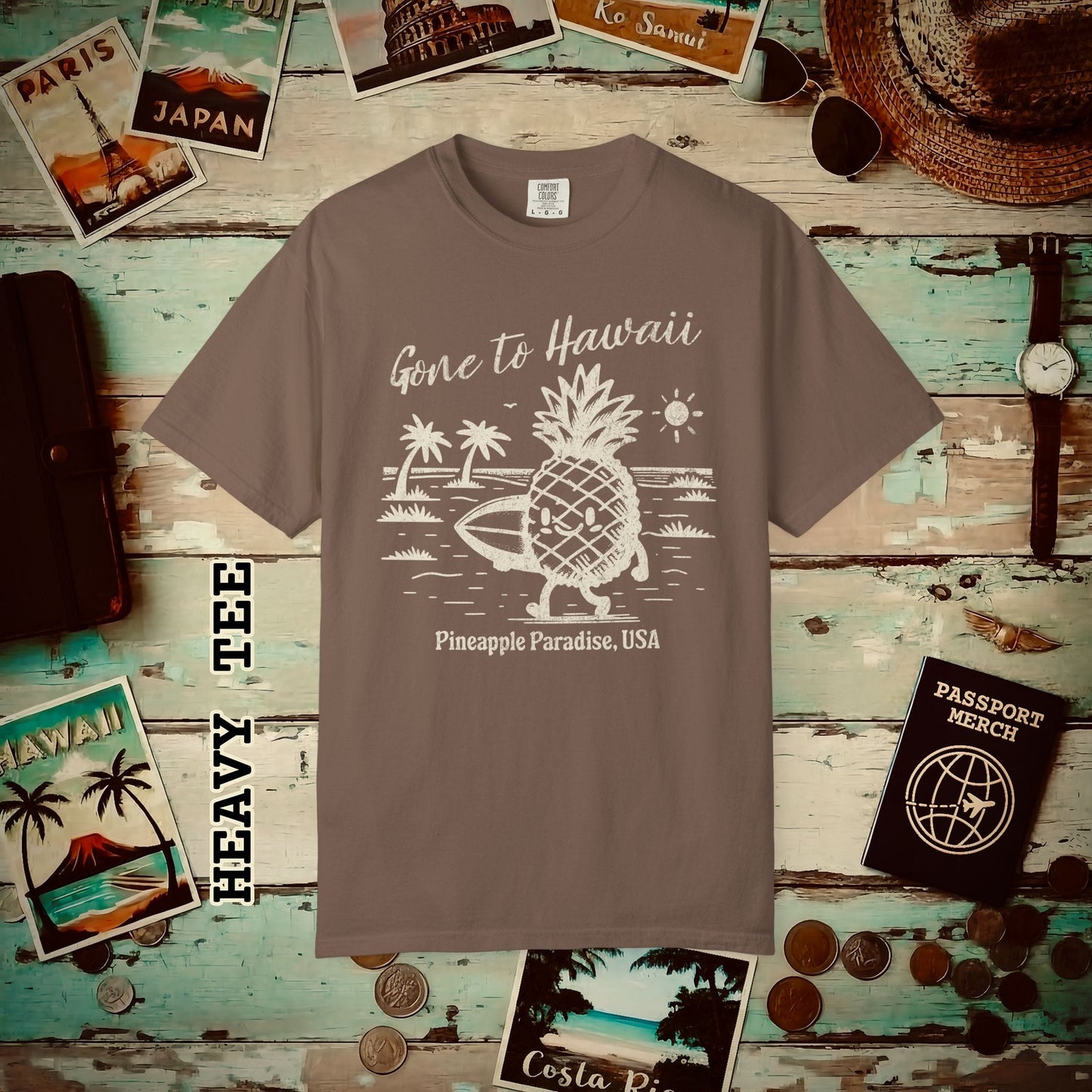 Gone to Hawaii, Pineapple Paradise Heavy Tee Espresso / S