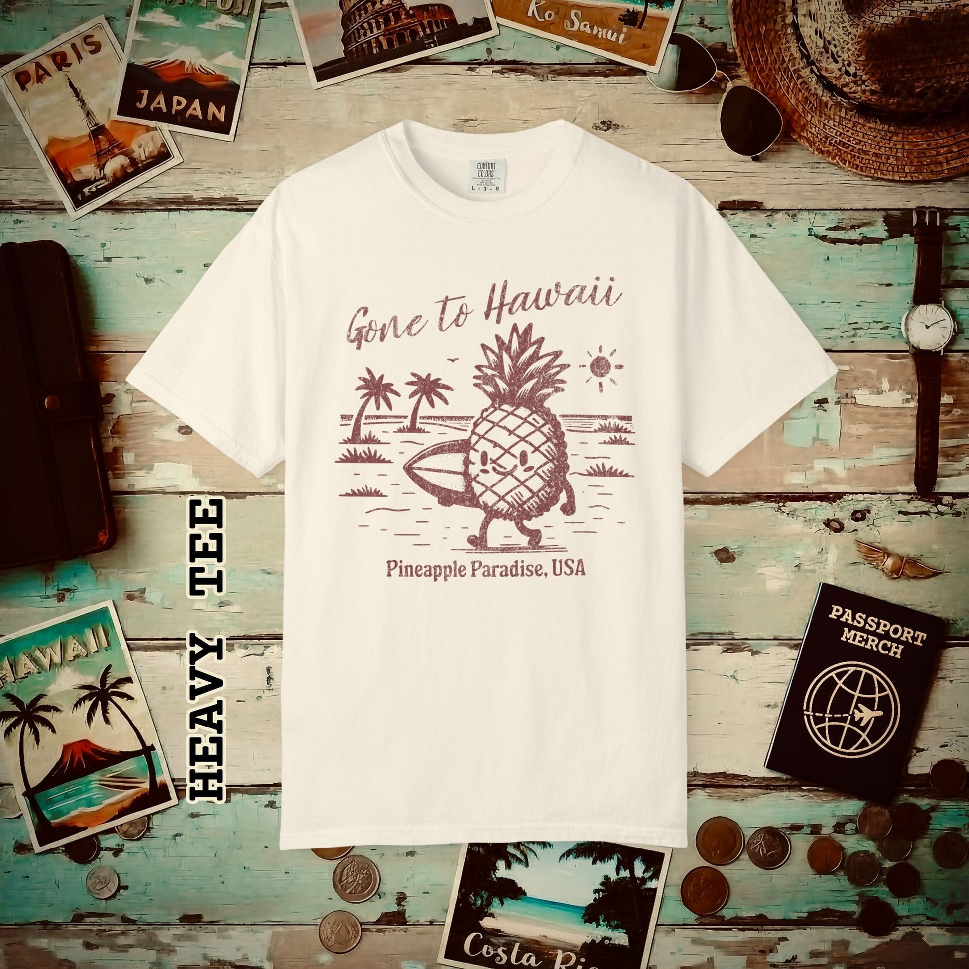 Gone to Hawaii, Pineapple Paradise Heavy Tee Ivory / S