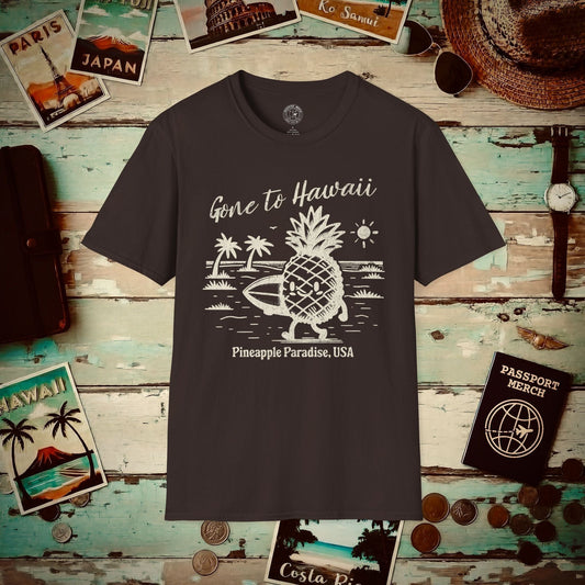 Gone to Hawaii, Pineapple Paradise T-Shirt Dark Chocolate / S