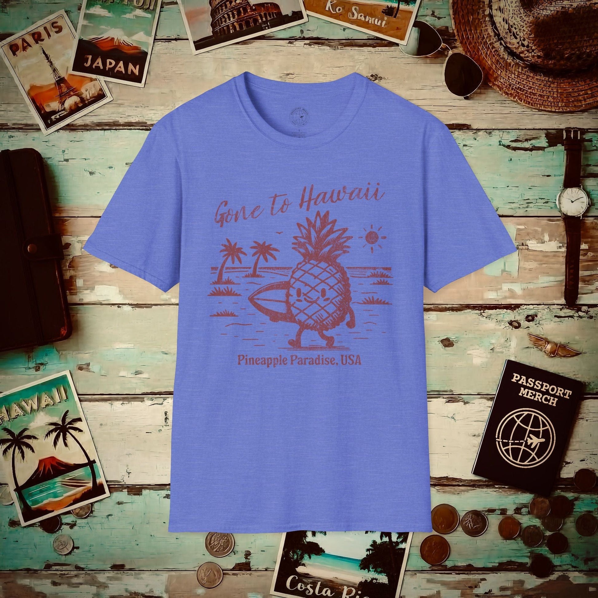 Gone to Hawaii, Pineapple Paradise T-Shirt Heather Royal / S