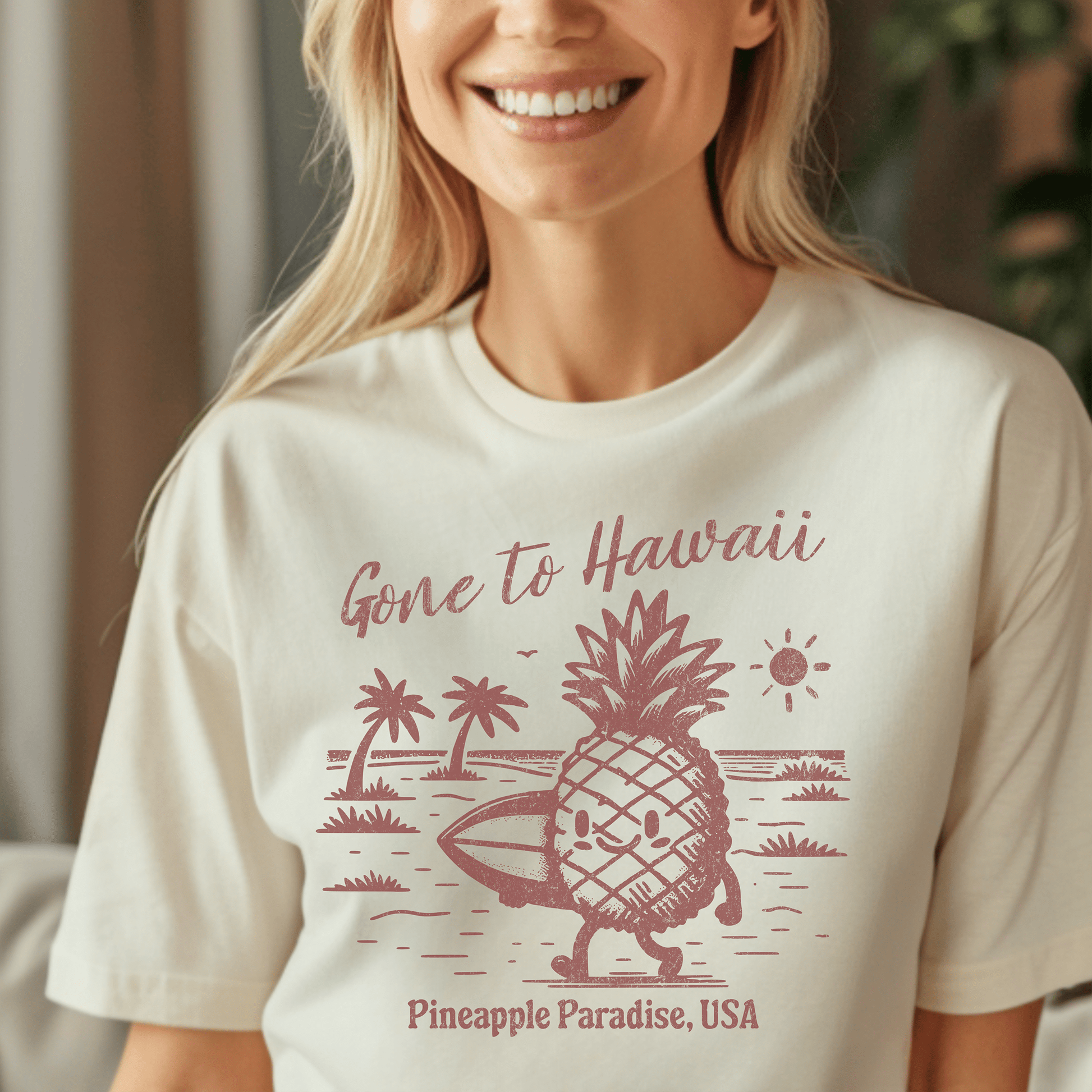 Gone to Hawaii, Pineapple Paradise T-Shirt Natural / S