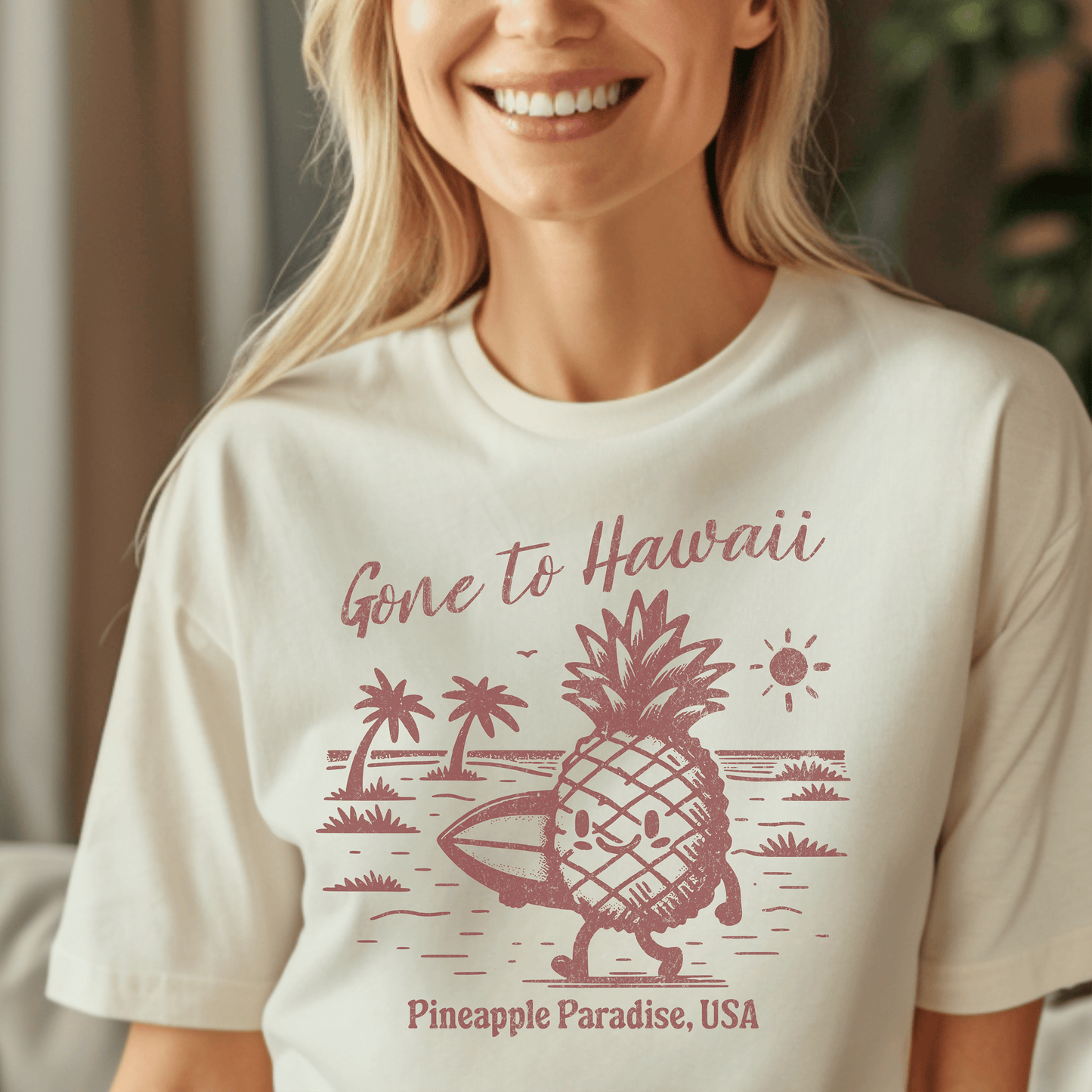 Gone to Hawaii, Pineapple Paradise T-Shirt Natural / S