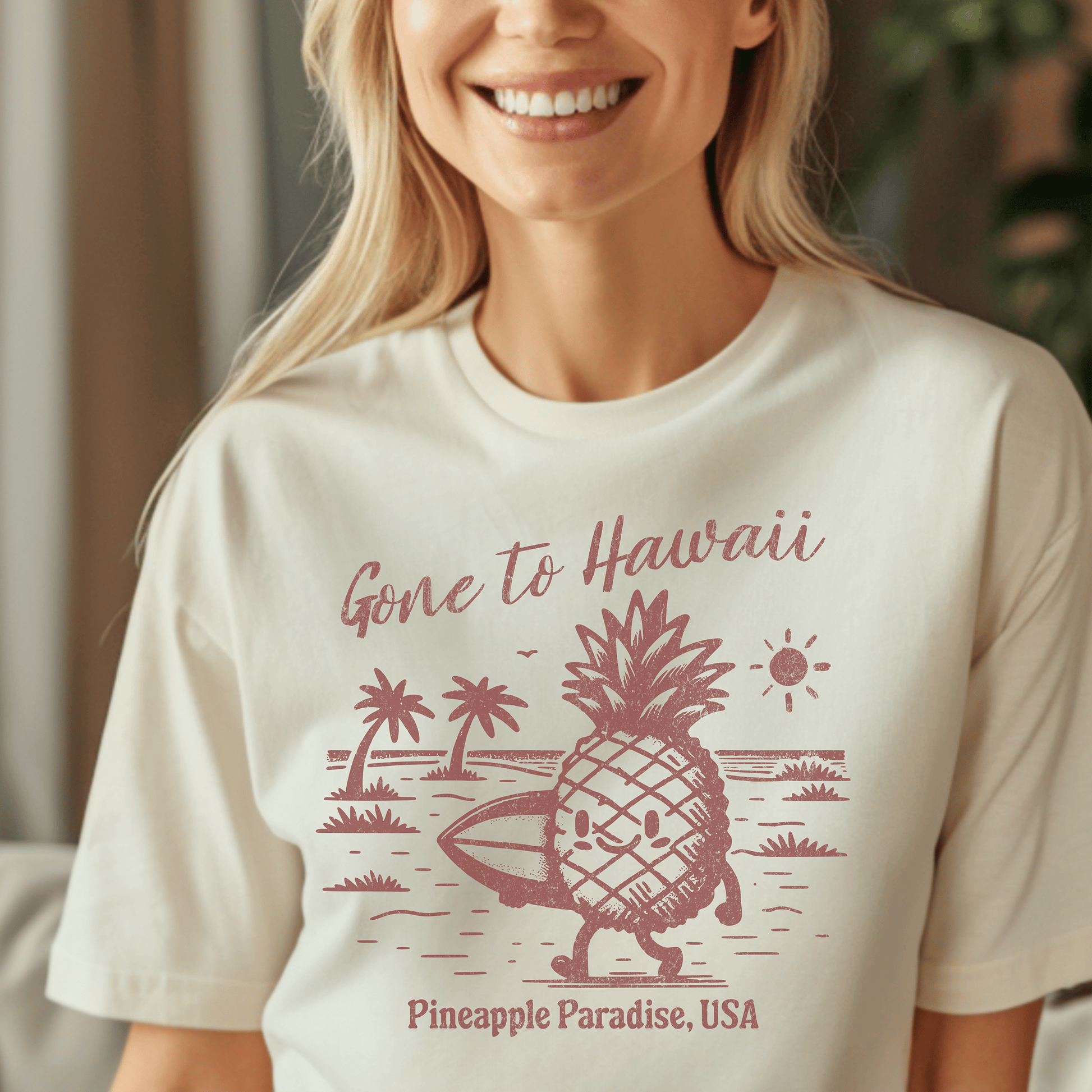 Gone to Hawaii, Pineapple Paradise T-Shirt Natural / S