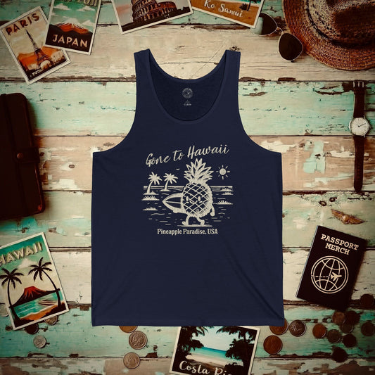 Gone to Hawaii, Pineapple Paradise Tank Top Navy / XS
